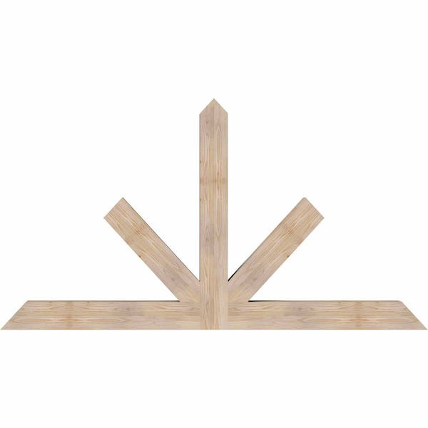 Ekena Millwork Saratoga Smooth Timber Gable Bracket, Douglas Fir, 84"W x 45"H x 5 1/2"D x 5 1/2"F, 13/12 Pitch GBW084X45X0606SAR00SDF - main